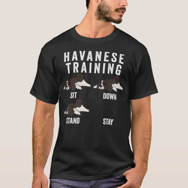Camiseta Havanês Treinando Cachorro Premium (Frente)