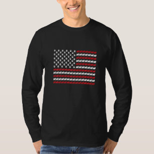 Camiseta Havanese 4 de Julho Impressão de Pata de Cachorro
