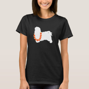 Camiseta Havanese Aloha Hawaiian Lei Dog