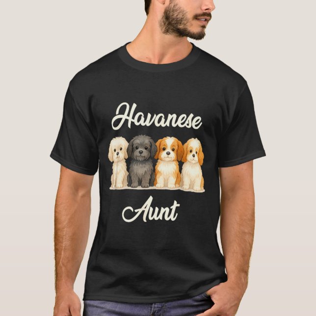 Camiseta Havanese Aunt Cute Dog Lover Gift Funny Women Pupp (Frente)