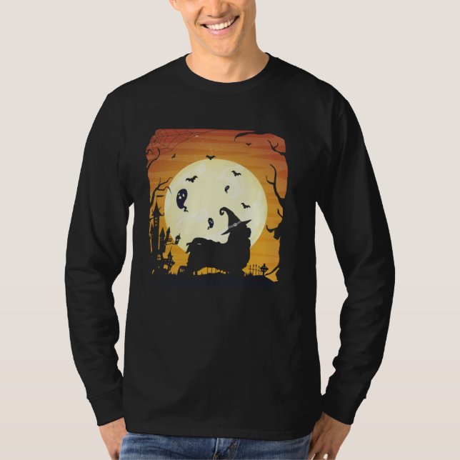 Camiseta Havanese Silhouettes Happy Halloween Night (Frente)