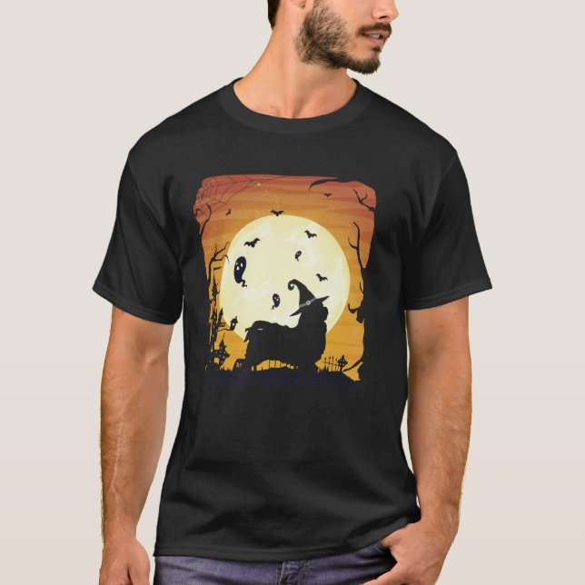Camiseta Havanese Silhouettes Happy Halloween Night (Frente)