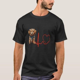 Camiseta Havapoo Dog Heartbeat EKG Cães Engraçados Propriet
