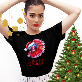 Camiseta Have a Betta Christmas Funny Santa Fish Lover Pun