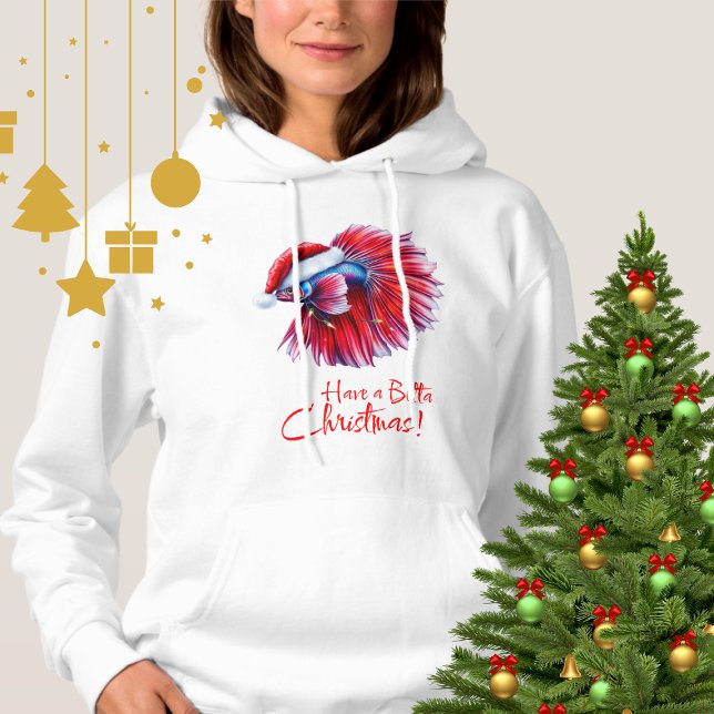 Camiseta Have a Betta Christmas Funny Santa Fish Lover Pun  (Criador carregado)