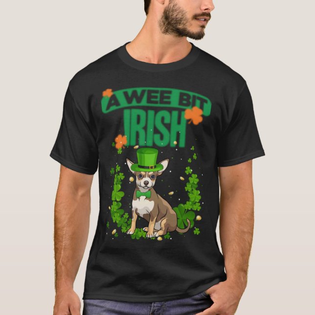 Camiseta Have a lucky St Patrick s Day Cute little Chihuahu (Frente)