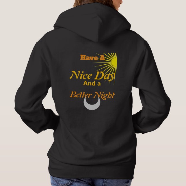 Camiseta Have a Nice Day: Luxury Gold Text Balance Zip-U (Verso)