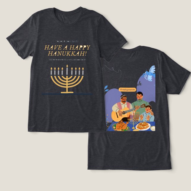 Camiseta Have A Wish Hanukkah (Design Frente e Verso)