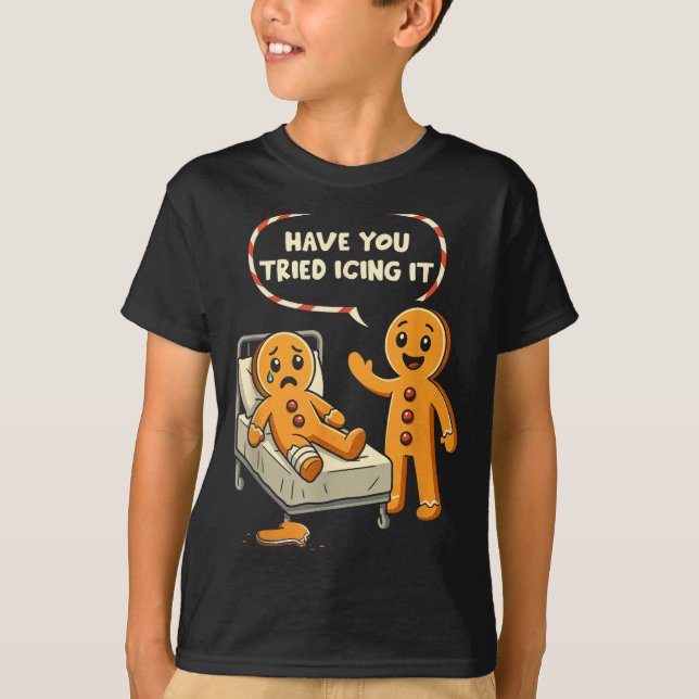 Camiseta Have You Tried Icing It Gingerbread Nurse Christma (Frente)