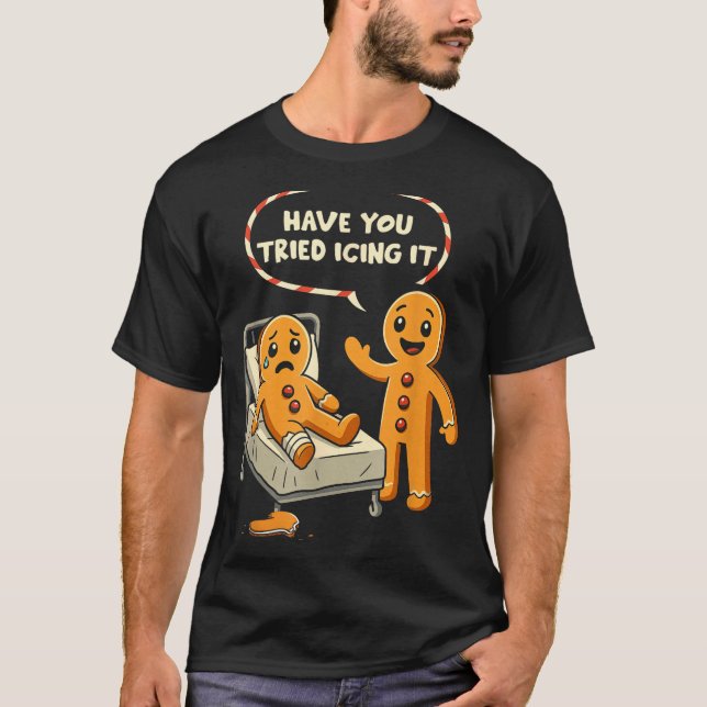 Camiseta Have You Tried Icing It Gingerbread Nurse Christma (Frente)