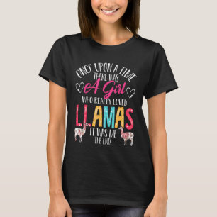 Camiseta Havia uma garota que realmente amava Lhama Fofa Lh