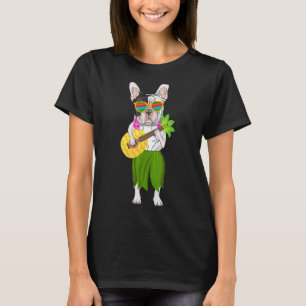 Camiseta Hawaiai French Bulldog & Pineapple Ukulele Summer