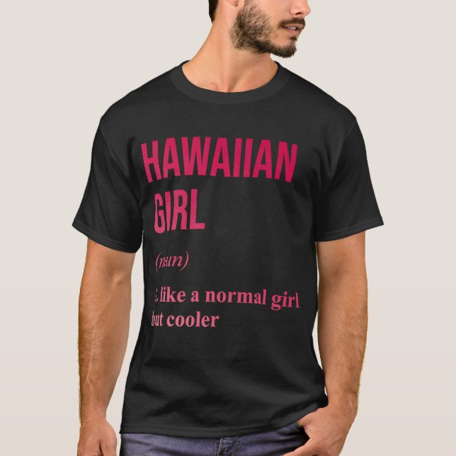 Camiseta Hawaiai Girl Pink Love State Hawaii Islands Woma (Frente)