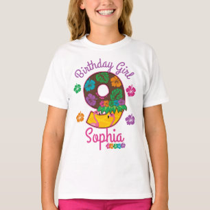 Camiseta Hawaiai luau aloha Nineth Birthday Girl 9