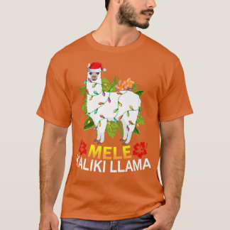 Camiseta Hawaiai Xmas Llama Lights Mele Kalikimaka Llama C