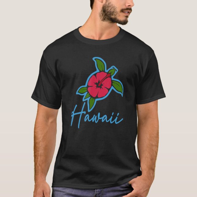 Camiseta Hawaii 2022 Ilha Hawaiian Sea Turtle Tropical (Frente)