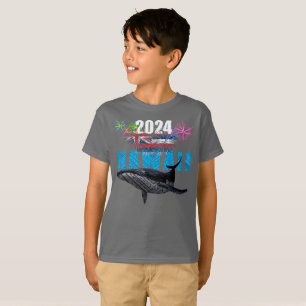 CAMISETA HAWAII 2024 FOGOS TRIBAIS POLINESIANOS DE HUMPBACK