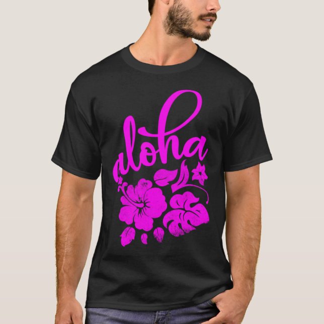 Camiseta Hawaii Aloha Hibiscus Hawaiian Party 3 (Frente)