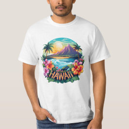 Camiseta Hawaii Aloha Montanhas Tropicais de Praia