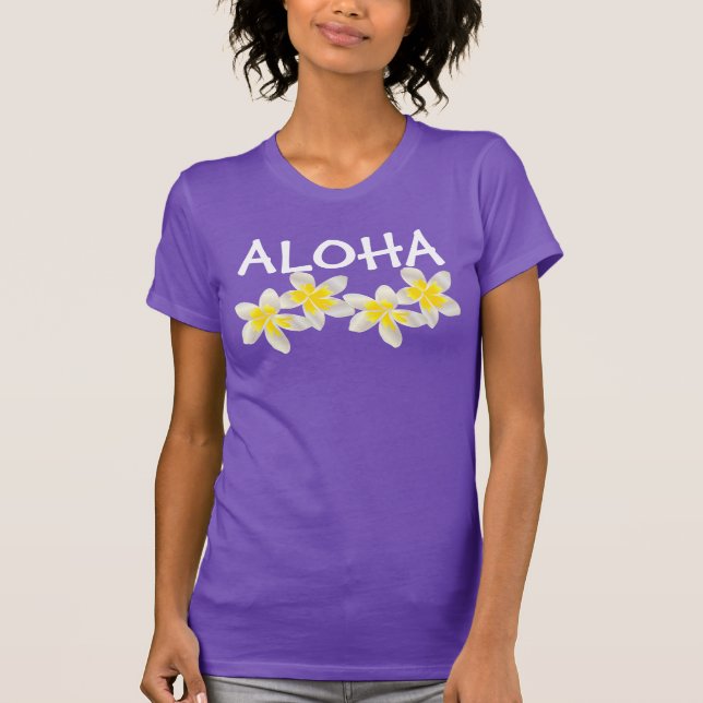 Camiseta Hawaii Aloha Plumeria Flowers (Frente)