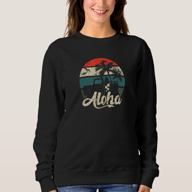 Camiseta Hawaii Aloha Retro Sunset Oahu Waikiki Maui Kona H (Frente)