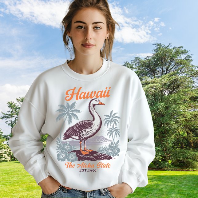 Camiseta Hawaii Aloha State Tropical Goose (Criador carregado)