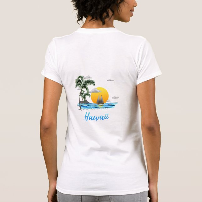 Camiseta Hawaii Beach Sunset (Verso)