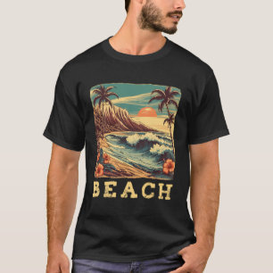 Camiseta Hawaii Beach Surfer Vintage Vacage Retro Aloha S