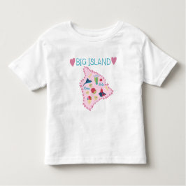 Camiseta Hawaii Big Island Map Cute Pastel Illustration 