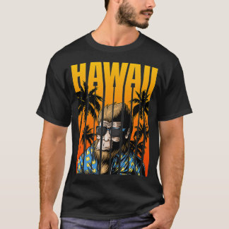 Camiseta Hawaii Bigfoot Sunglass Tropical Funny Havaiana