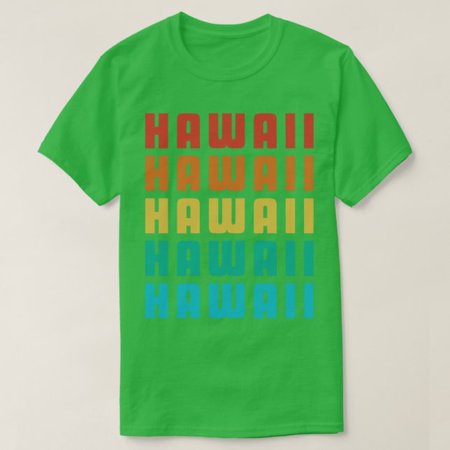 Camiseta Hawaii Cinco Retro TShirt (Frente do Design)