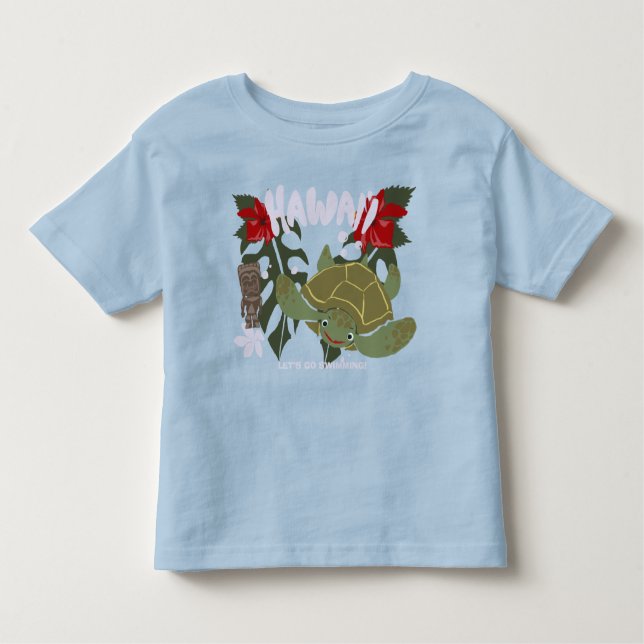 Camiseta Hawaii Cute Tropical Sea Turtle (Frente)