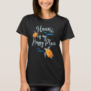 Camiseta Hawaii é o meu feliz lugar Honu Turtle