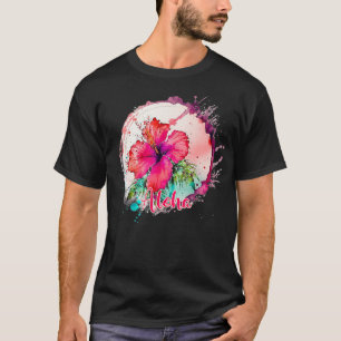 Camiseta Hawaii é por Women Aloha Flowers Hawaiian Beach Su