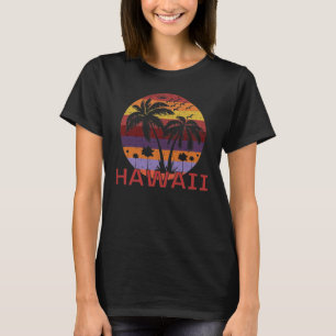 Camiseta Hawaii EUA Vintage Palm Trees Viagem