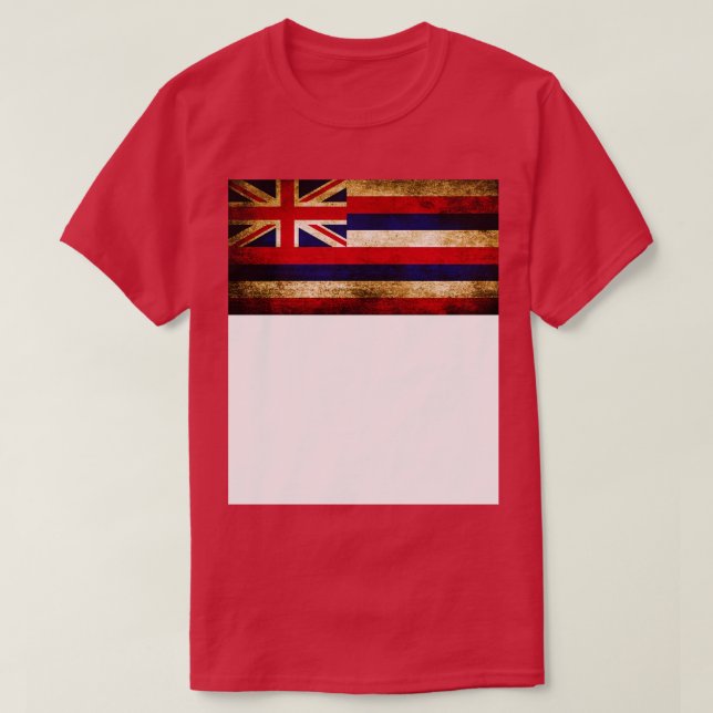 Camiseta Hawaii Hawaii Flag Vintage Rustic (Frente do Design)