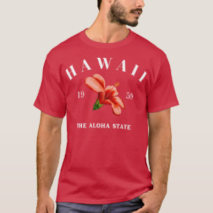 Camiseta Hawaii Hibiscus no Escuro