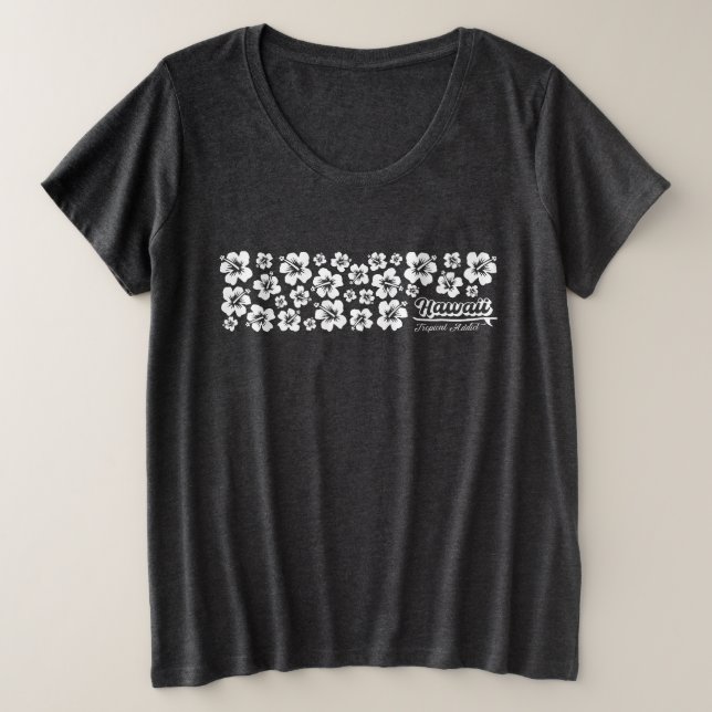 Camiseta Hawaii Hibiscus Tropical Summer Beach Vacation (Frente do Design)