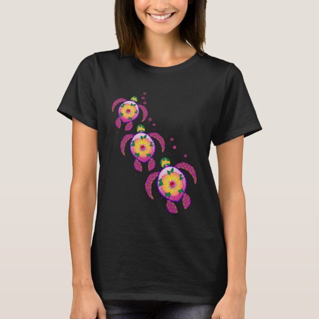 Camiseta Hawaii Honu Sea Turtles Tropical Ohana (Frente)