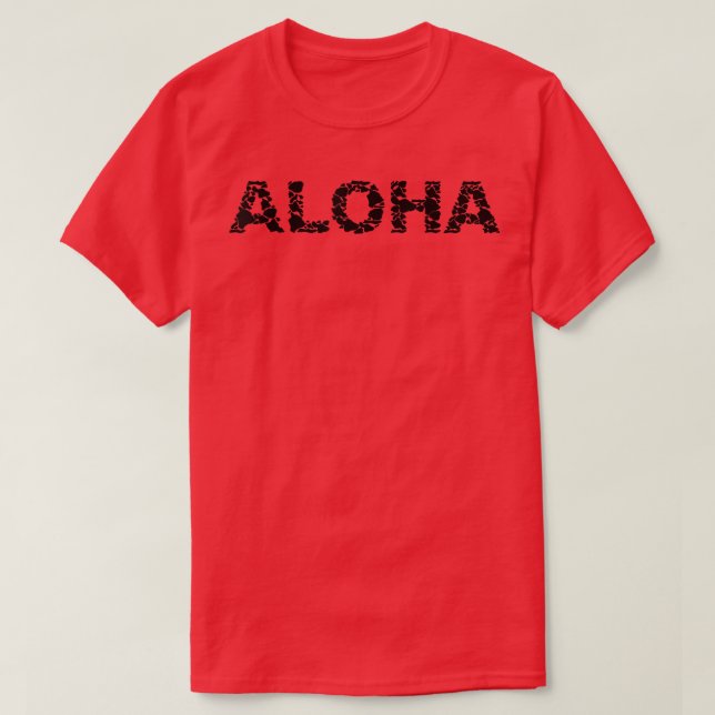 Camiseta Hawaii Island Fill Aloha (preto) (Frente do Design)