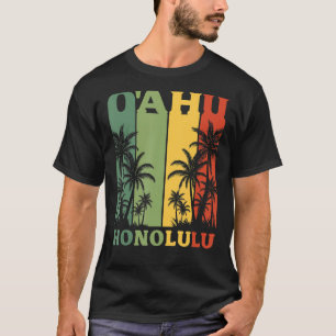 Camiseta Hawaii Island Palms Oahu Honolulu Havaiano