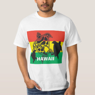 Camiseta Hawaii Island Reggae Turtle Flag
