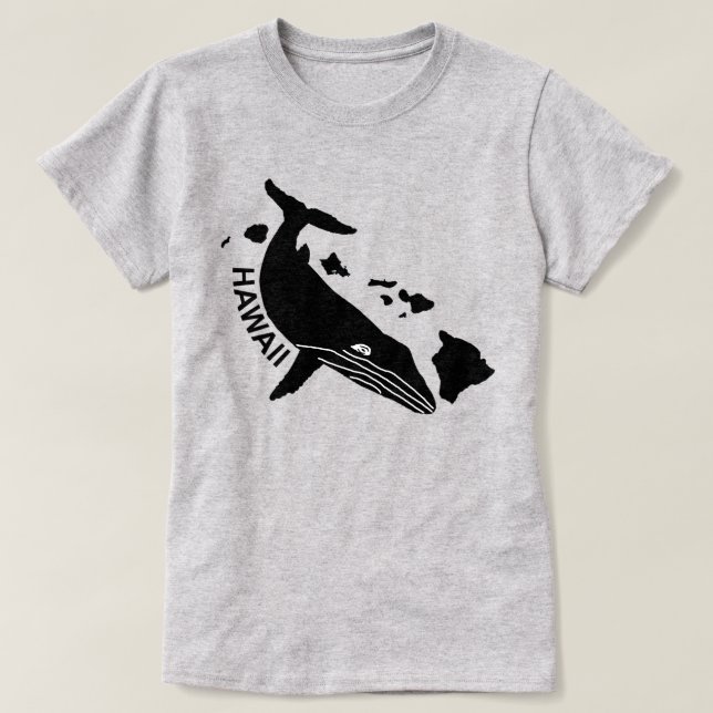 Camiseta Hawaii Islands Humpback (preto) (Frente do Design)
