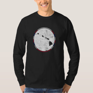 Camiseta Hawaii Map Hi Flag Vintage Orgulhoso Havaiano
