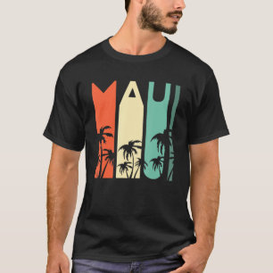 Camiseta Hawaii Maui Beach Retro Hawaiai Surf Big Island P