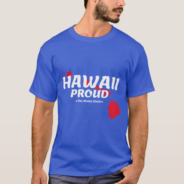 Camiseta Hawaii Orud State Motto gráfico Aloha State (Frente)