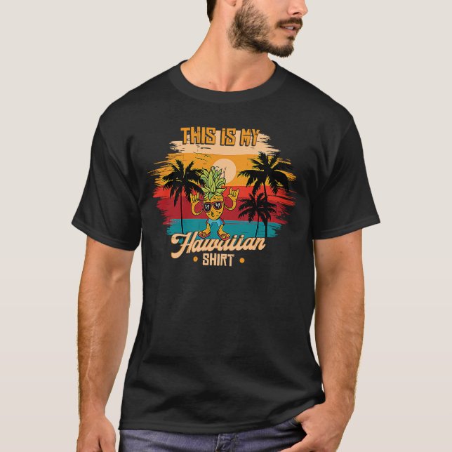 Camiseta Hawaii Pineapple Hawaiian  Tropical (Frente)