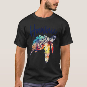 Camiseta Hawaii Sea Turtle Havaiana Floral Matching Family