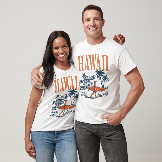 Camiseta Hawaii Surf Up Beach Club (Unissex)