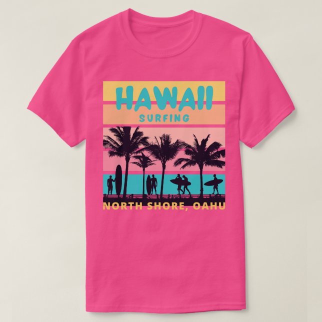Camiseta Hawaii Surfing Oahu TShirt (Frente do Design)